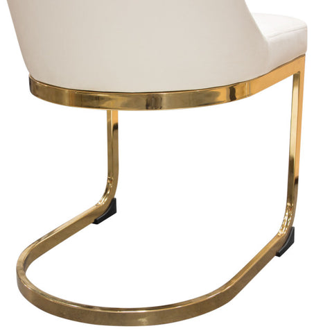 Vogue Set of (2) Dining Chairs in Cream Velvet By Diamond Sofa
