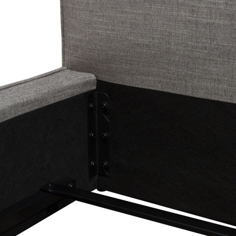 Cloud 43" Low Profile Eastern King Bed, Gray Fabric By Diamond Sofa