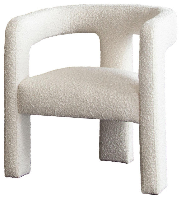 Scout Accent Chair in Ivory Boucle Fabric By Diamond Sofa
