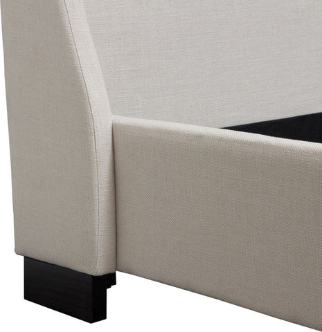 Park Avenue Linen Tufted Bed With Vintage Wing, Desert Sand, Queen By Diamond Sofa