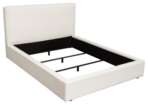 Cloud 43" Low Profile Queen Bed in Ivory Boucle Fabric By Diamond Sofa