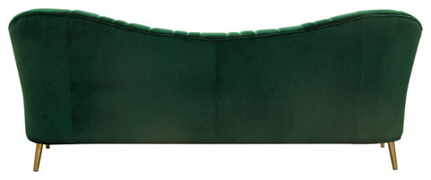 Ava Sofa, Emerald Green Velvet With Gold Leg By Diamond Sofa