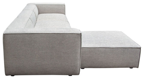 Vice 4-Piece Modular Sectional, Barley Fabric With Ottoman By Diamond Sofa