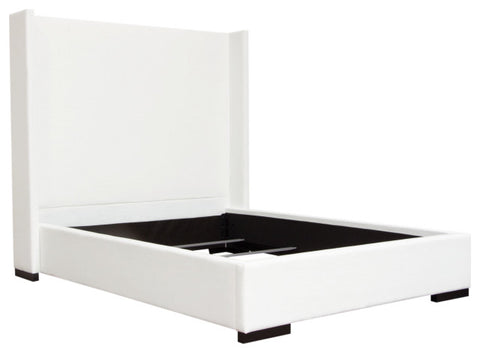 Diamond Sofa Seattle Eastern Linen King Bed With Vintage Wing SEATTLEWHEKBED By Diamond Sofa