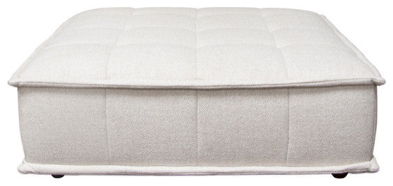 Platform Square Modular Lounger in Light Sand Fabric By Diamond Sofa