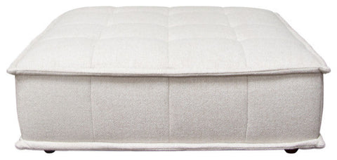 Platform Square Modular Lounger in Light Sand Fabric By Diamond Sofa