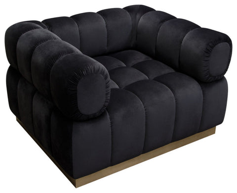 Image Low Profile Chair, Black Velvet By Diamond Sofa