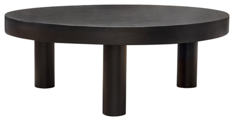 Rune 42" Round Cocktail Table in Black Finish By Diamond Sofa
