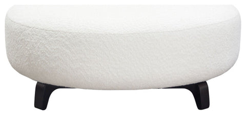 Vesper Round Ottoman, White By Diamond Sofa