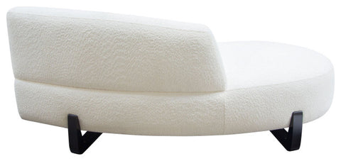Vesper Curved Armless Left Chaise, White By Diamond Sofa