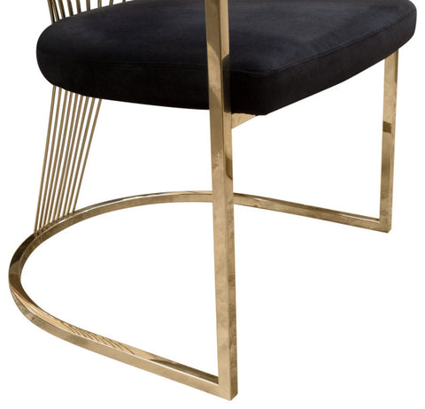 Solstice Dining Chair, Black Velvet By Diamond Sofa