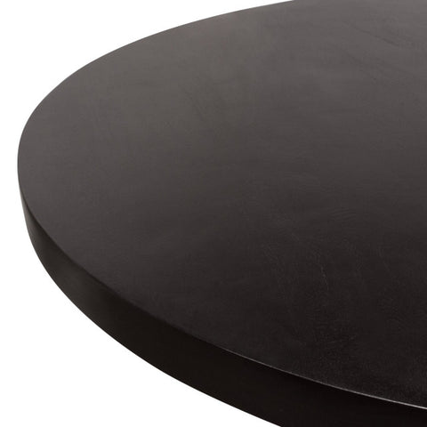 Rune 54" Round Dining Table With Iron Pedestal Base, Black By Diamond Sofa