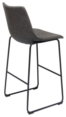 Theo 2 Bar Height Chairs, Weathered Gray By Diamond Sofa