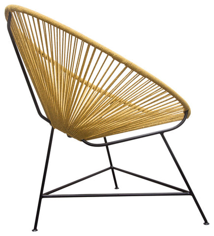 Sativa 2-Pack Accent Chair, Orange Rope With Black Iron Rod Frame By Diamond Sofa