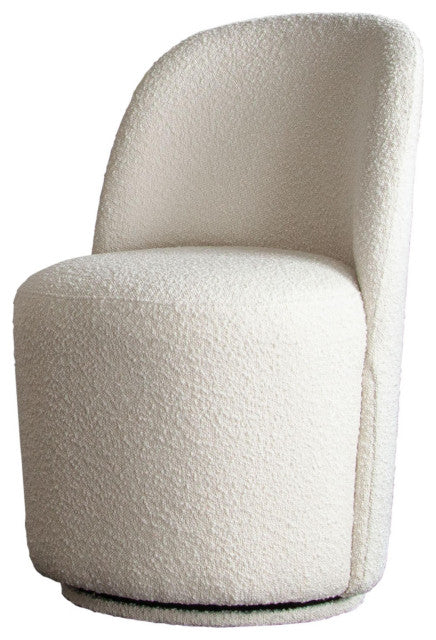 Kendall Dining in Ivory Boucle Fabric By Diamond Sofa