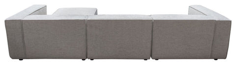 Vice 4-Piece Modular Sectional, Barley Fabric With Ottoman By Diamond Sofa