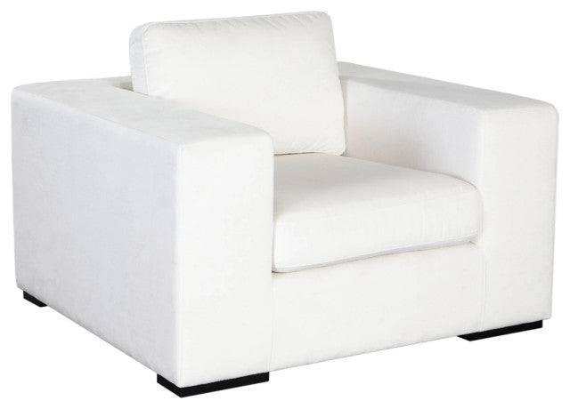Muse Accent Chair in Mist White Performance Fabric By Diamond Sofa
