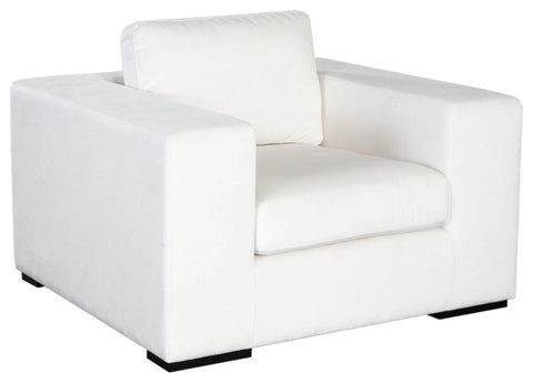 Muse Accent Chair in Mist White Performance Fabric By Diamond Sofa