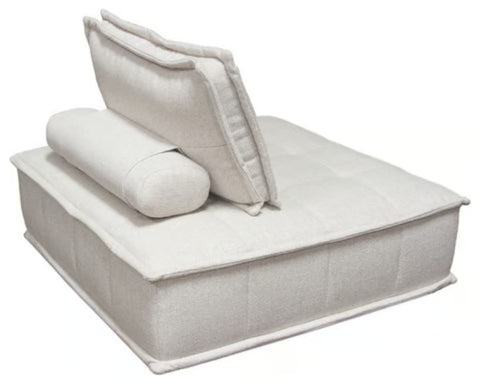 Platform 3-Piece Square Modular Lounger in Light Sand Fabric By Diamond Sofa