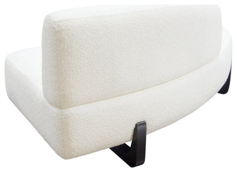 Vesper Curved Armless Left Chaise, White By Diamond Sofa