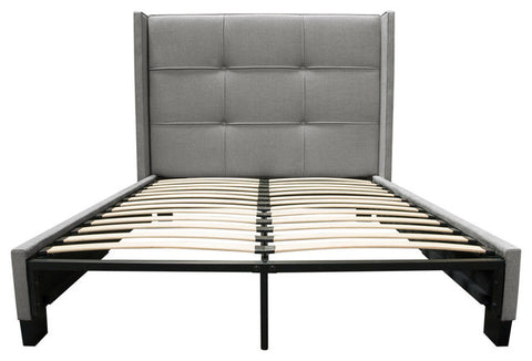 Diamond Sofa Beverly Bed, Gray Fabric, Queen By Diamond Sofa