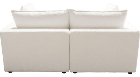 Ivy 2-Piece Modular Sofa in White Faux Shearling By Diamond Sofa