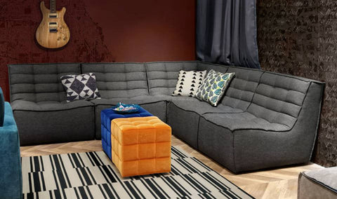 Marshall 5 Piece Corner Modular Sectional - Gray By Diamond Sofa