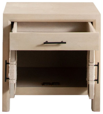 Palm Mango Wood 2-Door, 1-Drawer End Table By Diamond Sofa