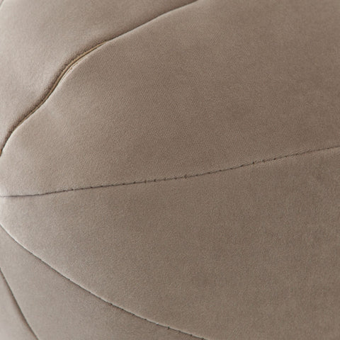Set of (2) 10" Round Accent Pillows in Mink Tan Velvet By Diamond Sofa