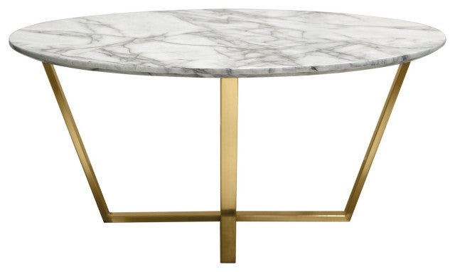Vida 35" Round Cocktail Table By Diamond Sofa