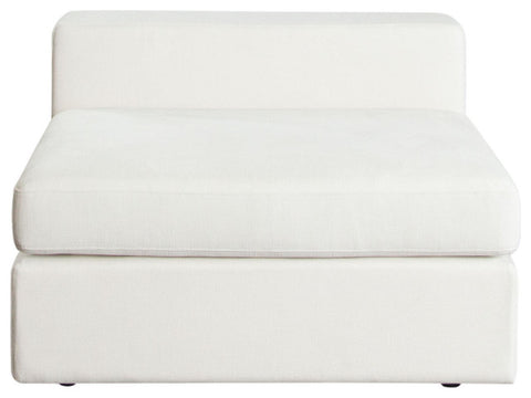 Muse Armless Chair in Mist White Performance Fabric By Diamond Sofa