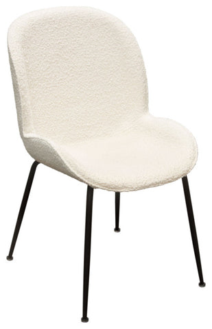 Session 2-Pack Dining Chair in Ivory Boucle By Diamond Sofa