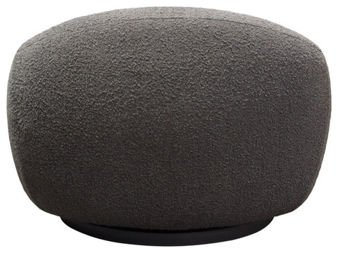 Pascal Swivel Chair With Boucle Textured Fabric, Charcoal By Diamond Sofa