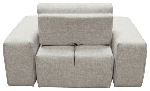 Jazz Modular 1-Seater with Adjustable Backrest in Light Brown Fabric By Diamond Sofa