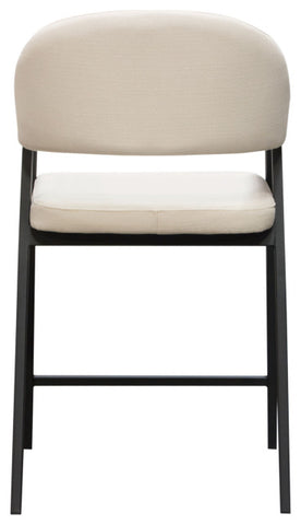 Functional Counter Height Chairs, Set of 2, Cream Fabric, Metal Frame By Diamond Sofa