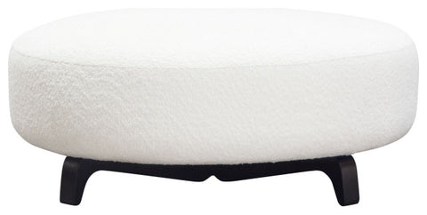 Vesper Round Ottoman, White By Diamond Sofa