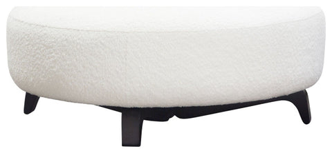 Vesper Round Ottoman, White By Diamond Sofa