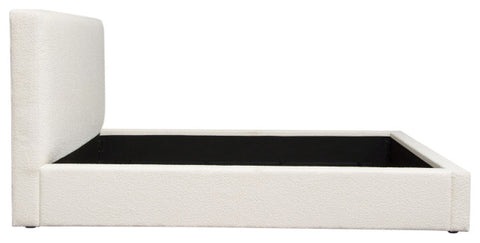 Cloud 43" Low Profile Eastern King Bed in Ivory Boucle Fabric By Diamond Sofa