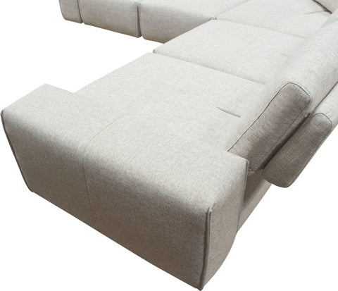 Jazz Modular 5 Seater Corner Sectional With Adjustable Backrest, Light Brown By Diamond Sofa