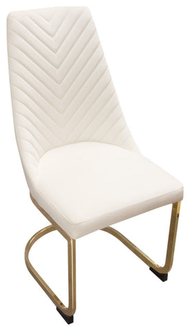 Vogue Set of (2) Dining Chairs in Cream Velvet By Diamond Sofa
