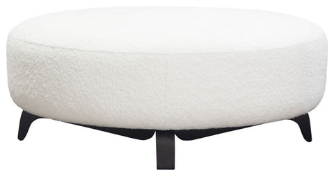 Vesper Round Ottoman, White By Diamond Sofa
