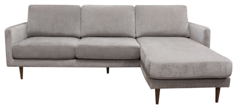 Kelsey Reversible Chaise Sectional in Grey Fabric By Diamond Sofa
