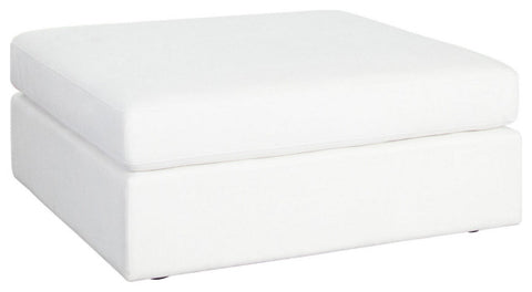 Muse Ottoman in Mist White Performance Fabric By Diamond Sofa