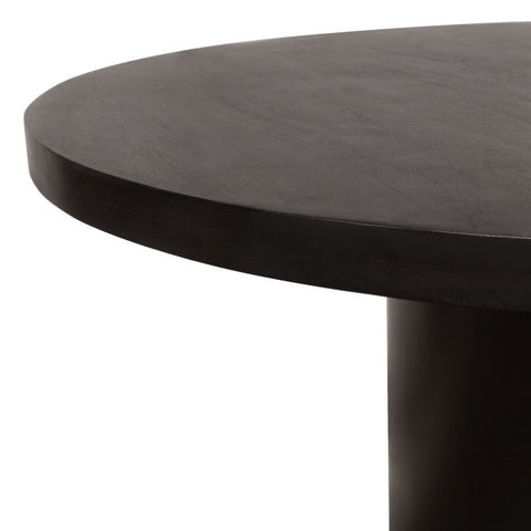 Rune 54" Round Dining Table With Iron Pedestal Base, Black By Diamond Sofa