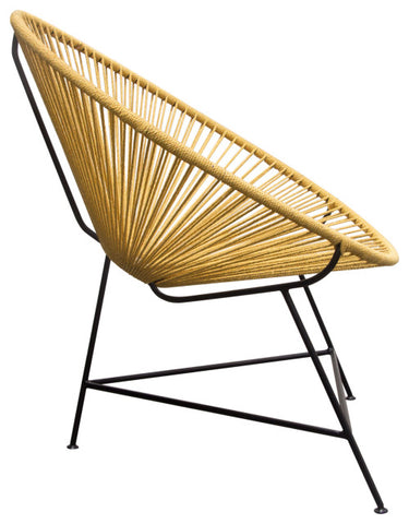 Sativa 2-Pack Accent Chair, Orange Rope With Black Iron Rod Frame By Diamond Sofa