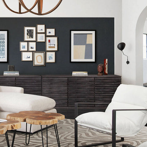 Bastille 3-Door Sideboard, Smoke Gray By Diamond Sofa