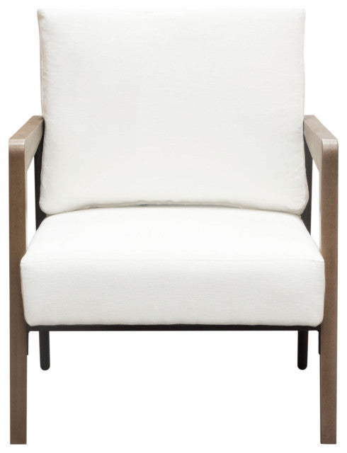 Blair Accent Chair in White Fabric By Diamond Sofa