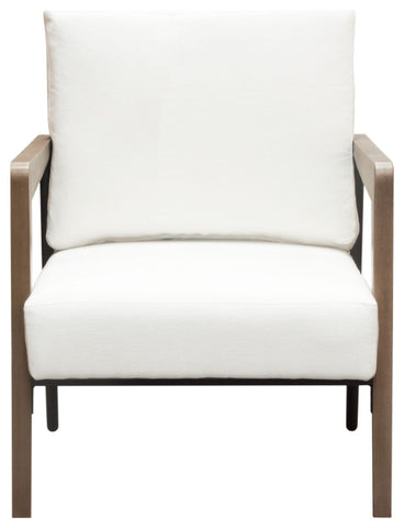 Blair Accent Chair in White Fabric By Diamond Sofa
