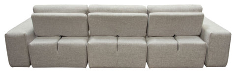 Jazz Modular 3-Seater Chaise Sectional Backrests in Light Brown Fabric By Diamond Sofa