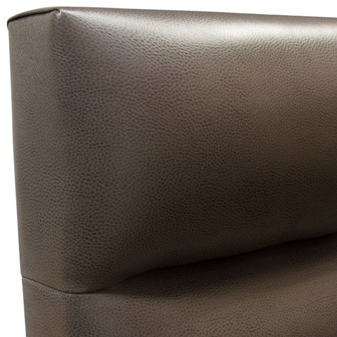 Bardot Channel Tufted Queen Bed in Elephant Grey Leatherette By Diamond Sofa